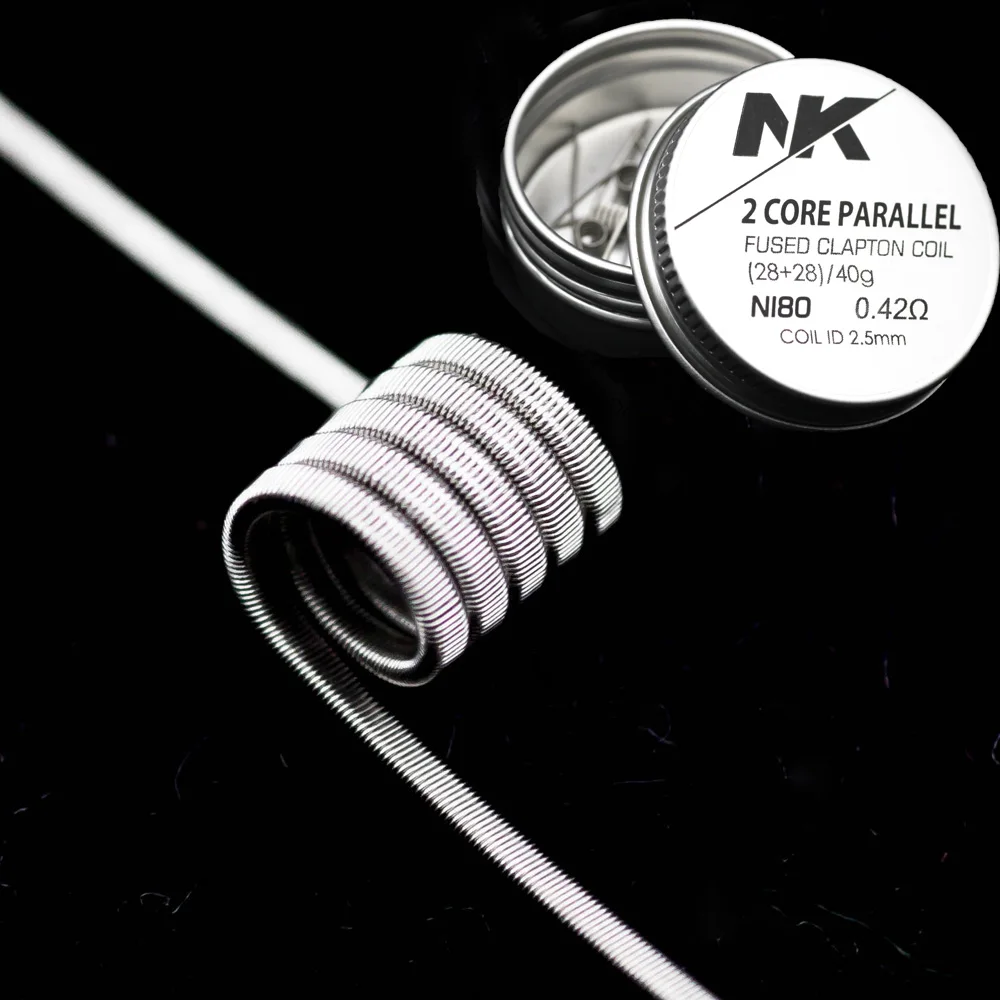 
2018 new product Ni80 dual 28 fused clapton prebuilt coil clapton vape pen wick 