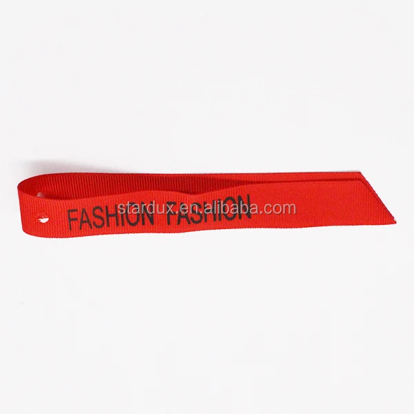 Custom Garment Ribbon Hang Tag Template For clothing / shoes Label