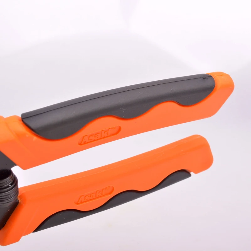 ASAKI AK-9100 Carbon Steel Multi-use Crimping Tool Electric Wire Stripper Plier Cable Cutter Functional Wire Stripping 0.6-2.6mm