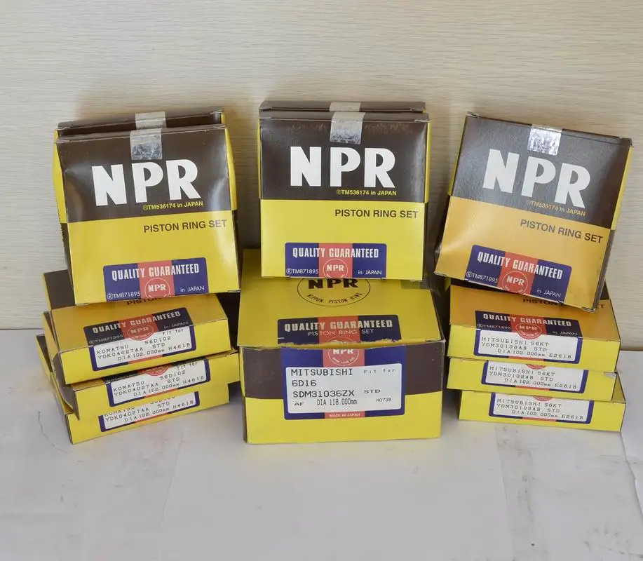 Wholesale Piston Ring NPR/TP/RIK for Excavator Engine 4BD1/6BD1/6BG1/ 4HK1/6HK1/6SD1/6WG1/J05/J08 18392 18562 42815