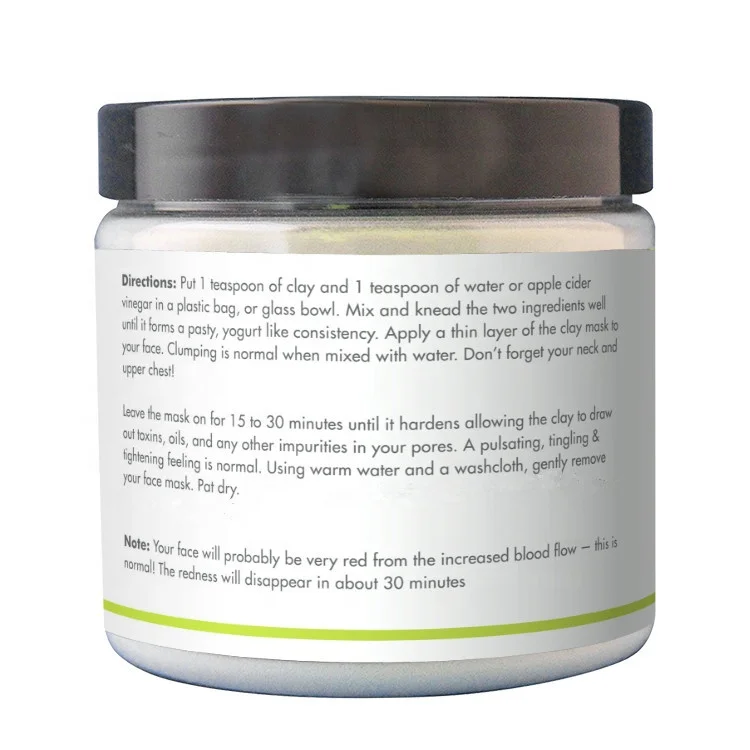 Private Label Deep Pore Cleansing Bentonite Detox Indian Clay Mask For Face Body Hair Mask