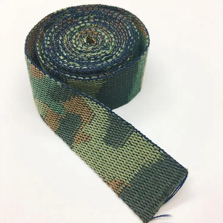double side jacquard logo polyester webbing tape for customize