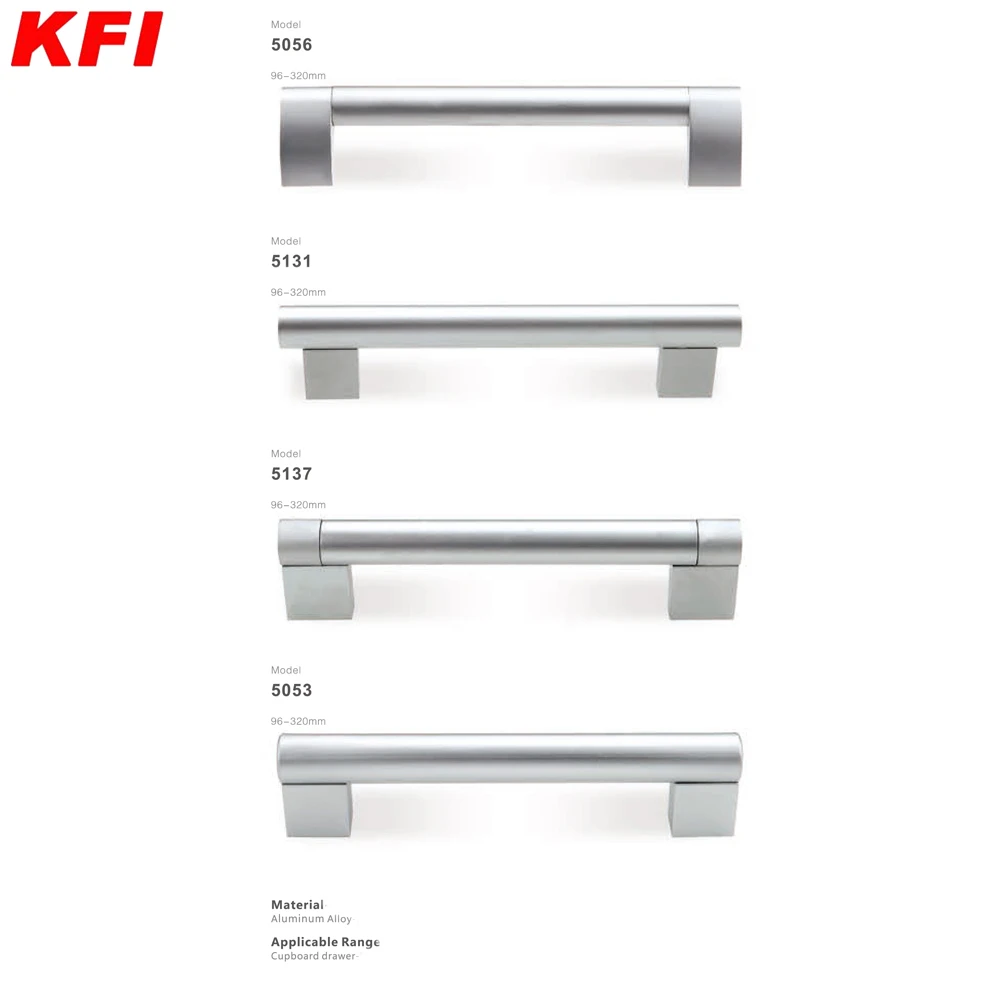 China silver color modern design aluminum alloy furniture handle for drawer and cabinet