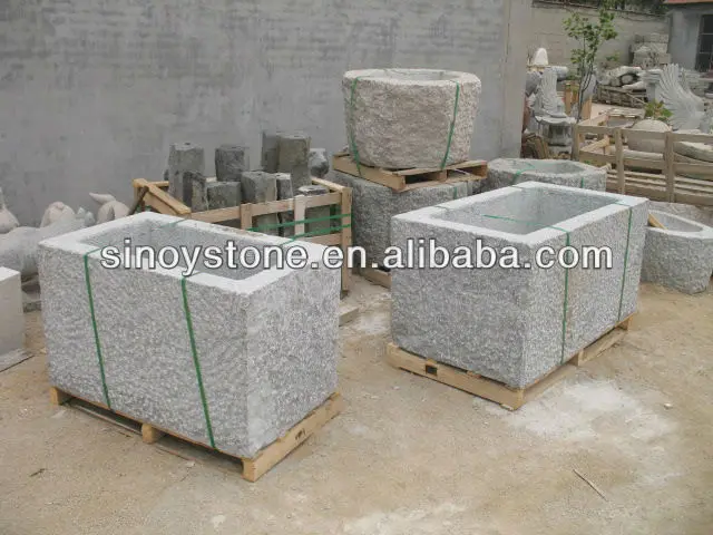 garden stone granite water trough garden decoration flower planters