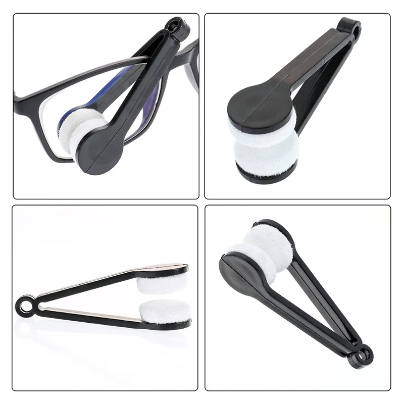 Portable Multifunctional Glasses Cleaning Rub Eyeglass Sunglasses Spectacles Microfiber spectacle Cleaner Brushes Wiping Tools