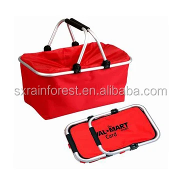 Складная портативная корзина для покупок, сумка-корзина для пикника