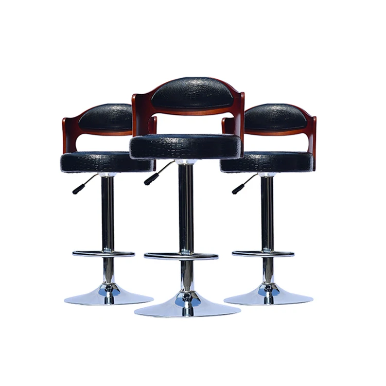 Популярный Недорогой кожаный шарнирный барный стул с металлической рамой на заказ