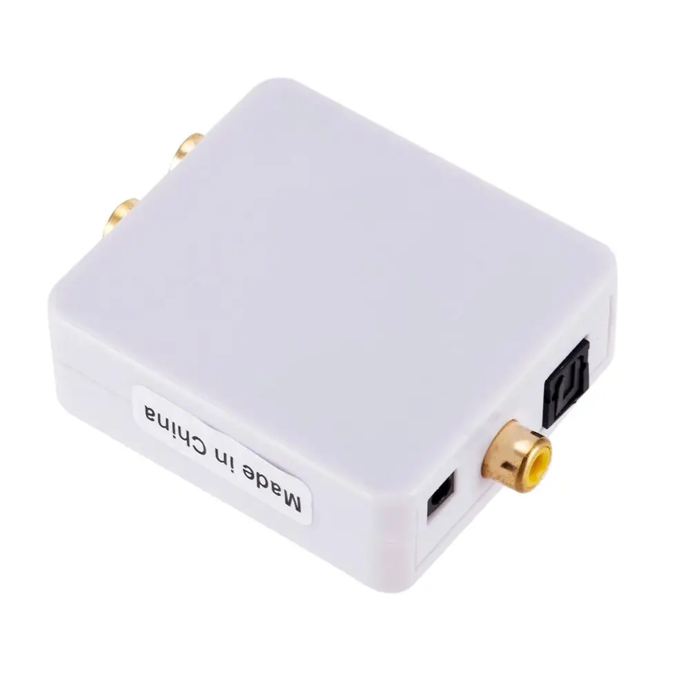 TV Optical Digital SPDIF/Coaxial to RCA L/R Headphone Analog Audio Converter Out