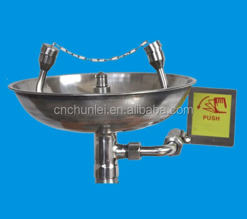 Настенная мойка для глаз из нержавеющей стали