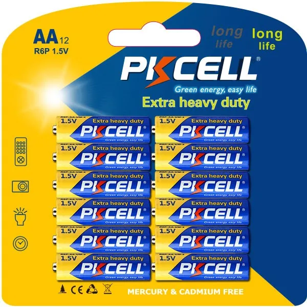 Non rechargeable carbon zinc 1.5v r6p um3 aa heavy duty dry cell remote control battery