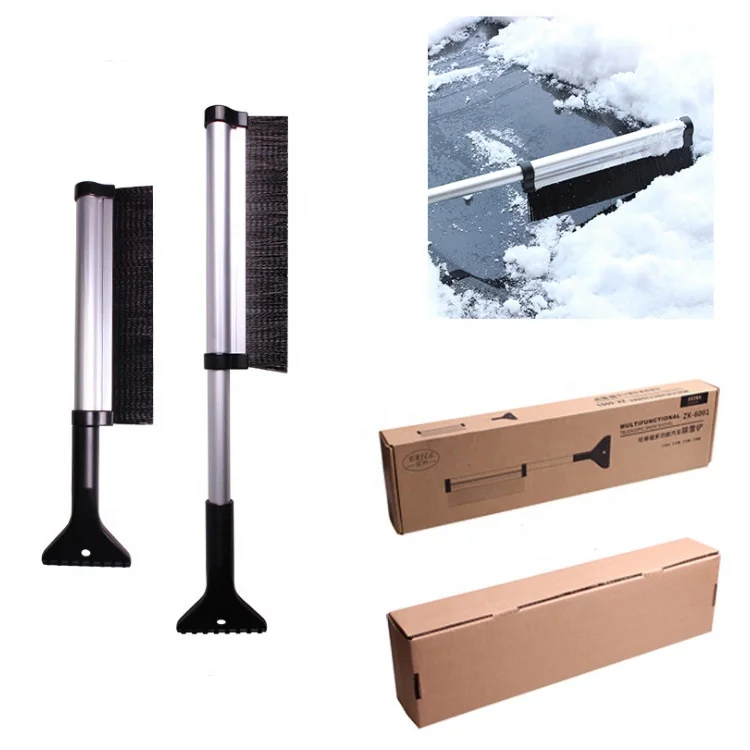 Алюминиевая лопата для снега, выдвижная Автомобильная щетка для снега со скребком для льда