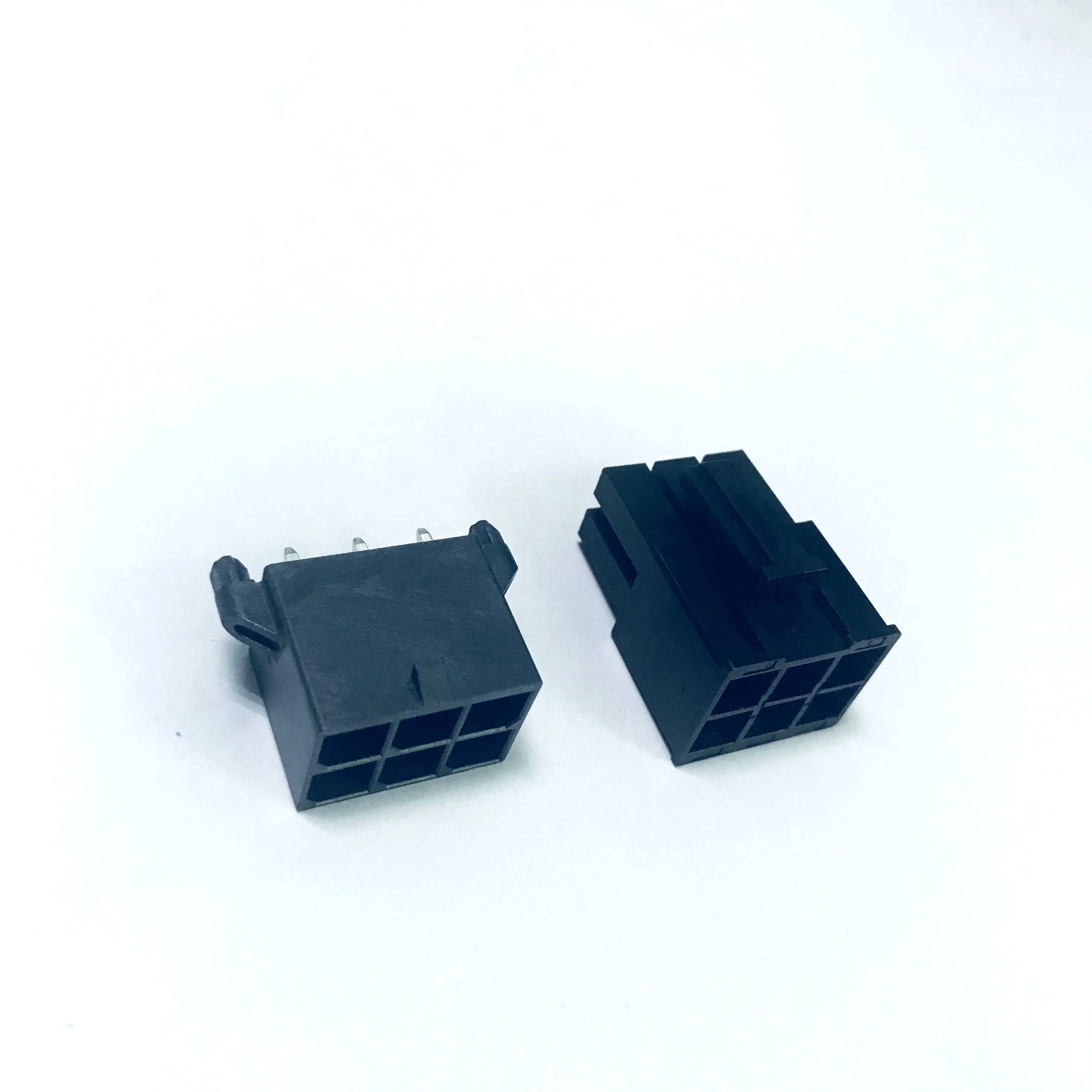 Mega Fit type wafer header connector replace Molex 5.7mm Pitch Housing with socket 6 Position Gold plating