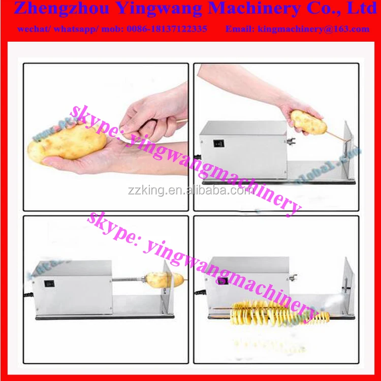 Commercial spiral sausage cutter potato tower making machine twister chinese yam cutting machine