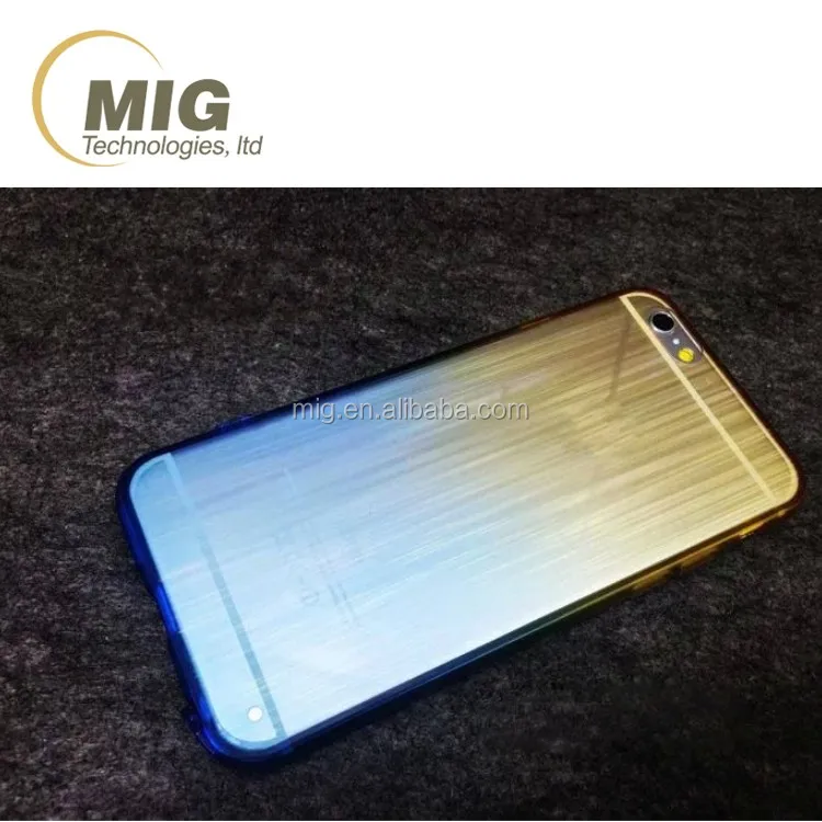 Sublimation tpu mobile/ cell phone case cover for iphone 6 6s plus gradient colors & drawbench grain