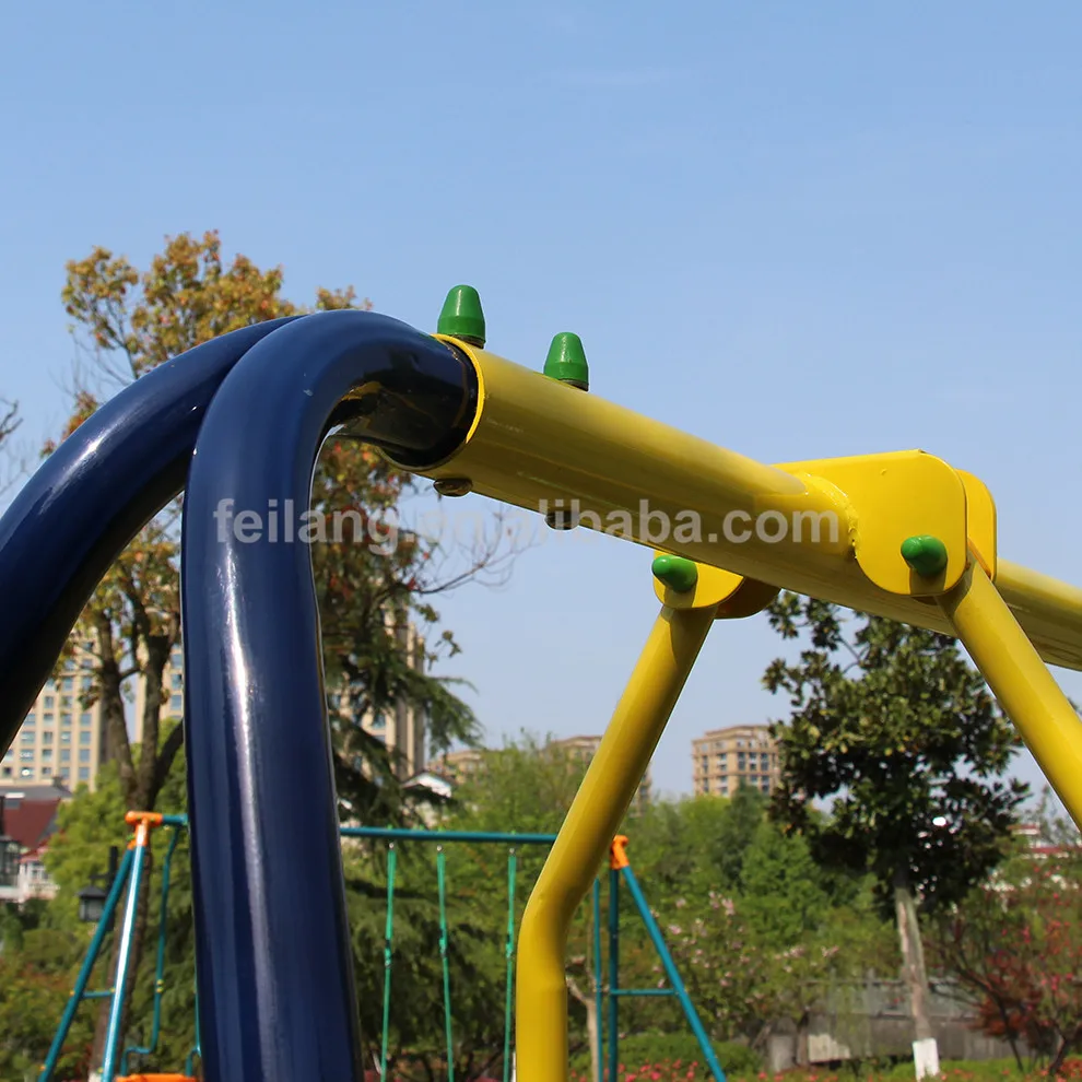 Combined Double Seat Hanging Stainless Steel Patio Furniture Outdoor Garden Swing Set Chair