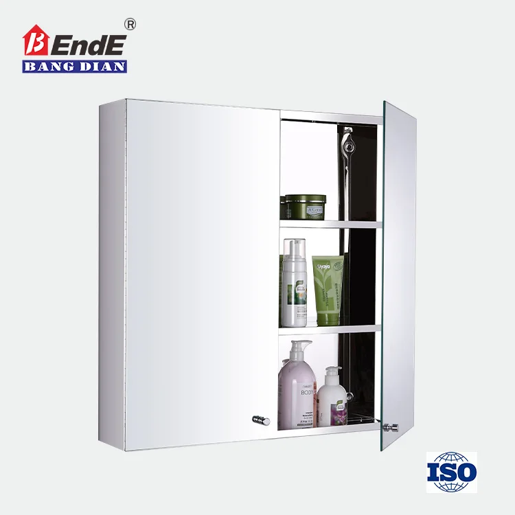 High Quality OEM And ODM wall hanging bathroom storage cabinet furniture stainless steel bathroom mirror cabinet