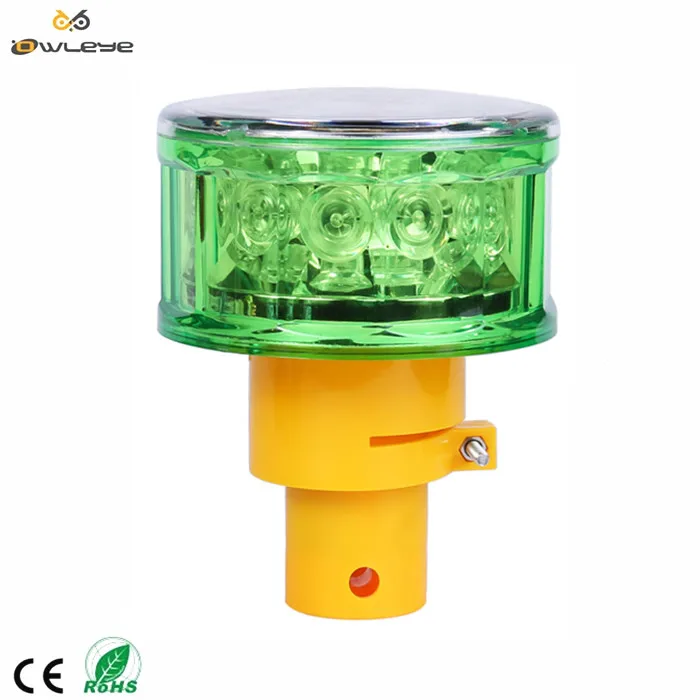 
highway road construction rechargeable rotational led blinker solar traffic barricade warning beacon light 