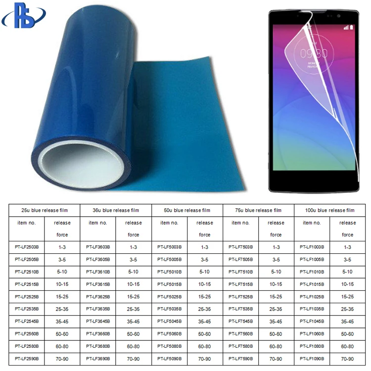 PET Printing Film Clear PET Polyester Film Silicon Coating Release Liner Films Release Paper