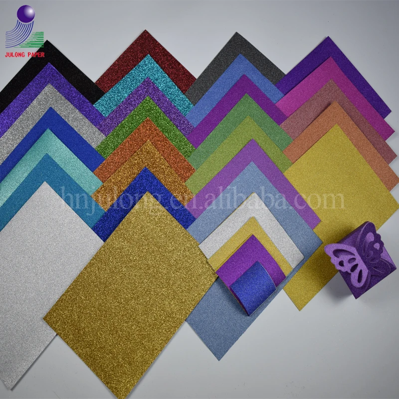 
Colorful scrapbooking paper DIY glitter cardstock paper 