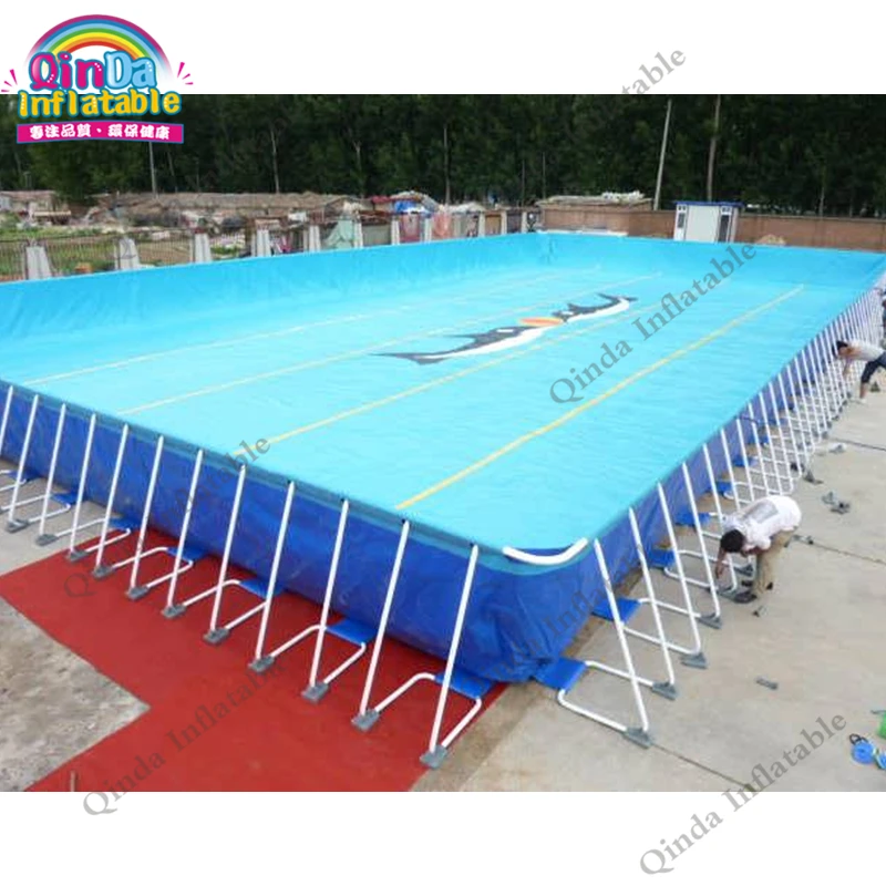 
Commercial outdoor giant rectangular above ground swimming pool for water park 