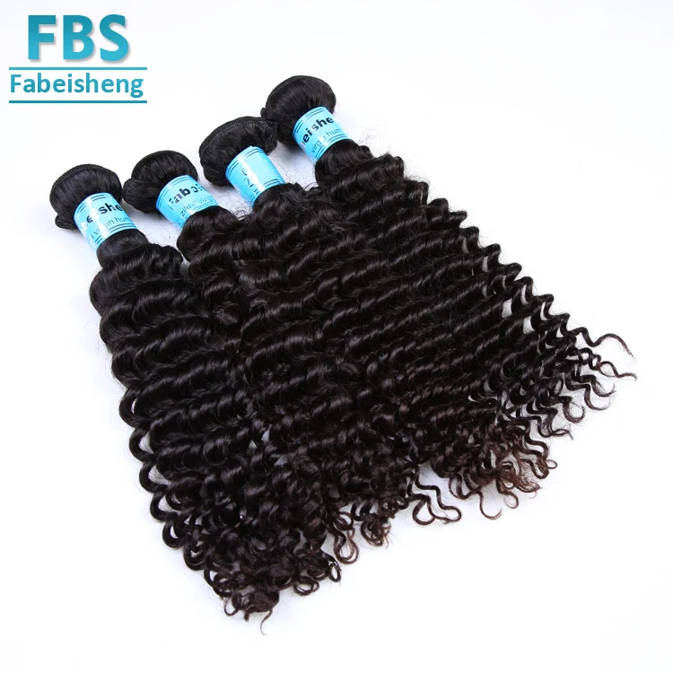 
2018 FBS raw 100% unprocessed virgin Cambodian remy hair factory price supply deep wave human hair weaving 