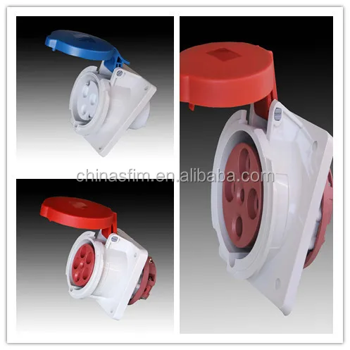 TIBOX IP67 IP44 Surface Mounted IEC Industrial Waterproof socket