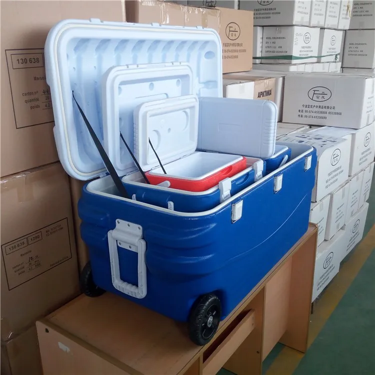 4PCS/SET Hard Plastic Fishing Cooling Containers Beer Drinks Large Ice Chest Cooler Box 2*10L+30L+150L