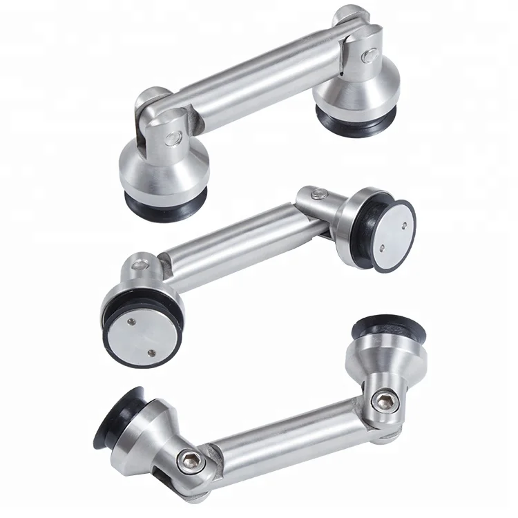 High quality stainless steel 304 adjustable glass to glass connector fitting  for glass doors