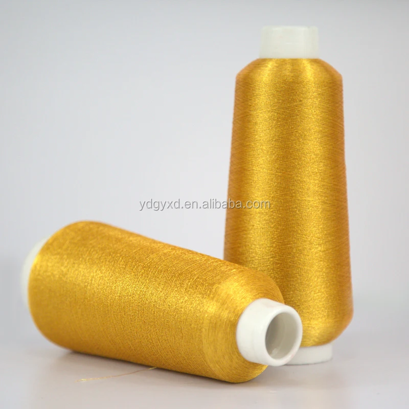 2016 High Tenacity  fluorescent gold ms type embroidery thread metallic yarn For Sewing Hand Knitting Ms-Type