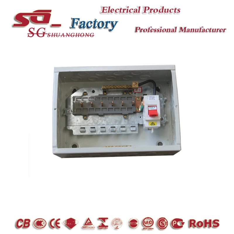 High quality Africa type MDB OEM/ODM surface mounted distribution box single phase 6 way DB BOX