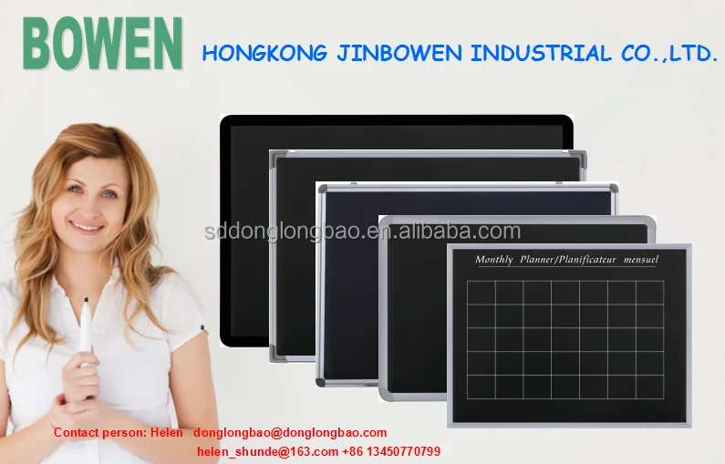 Hidden corner blackboard chalk magnetic whiteboard dry erase board with easel ldf marker for school & office supplier BW-V10