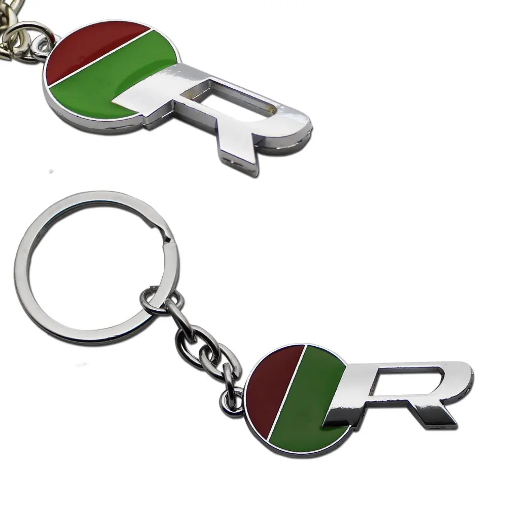 
R Racing Sports Metal Key Chain Fob Ring Keychain for Jaguar XJ XK XJR XJS XF 