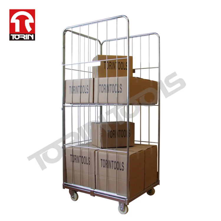 Torin SWK1002 Turnover wholesale folding goods storage steel roll container roll cart