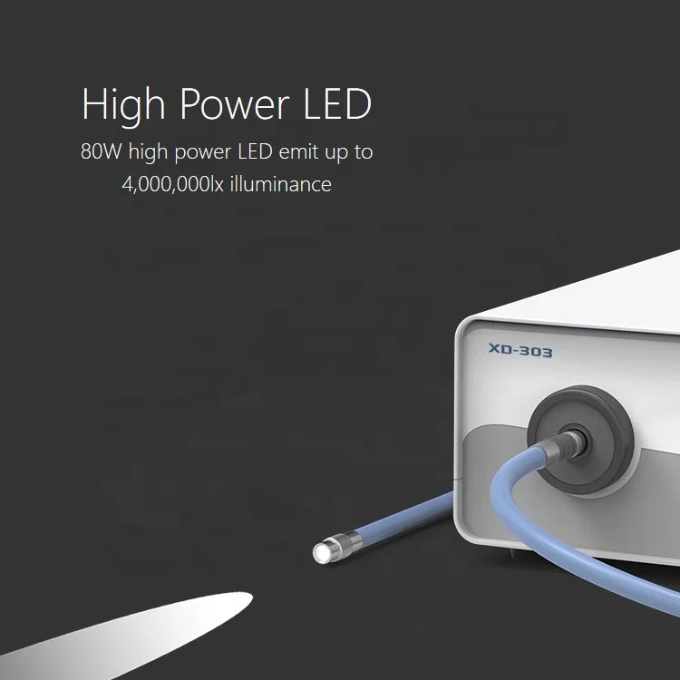 
XD-303-80W Fiber Optic Endoscope Microscope High Power LED Medical Cold Light Source 