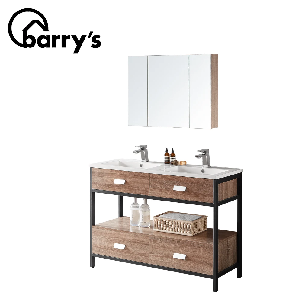 
Foshan furniture modern drawer bathroom wash basin mirror cabinet vanity with legs 