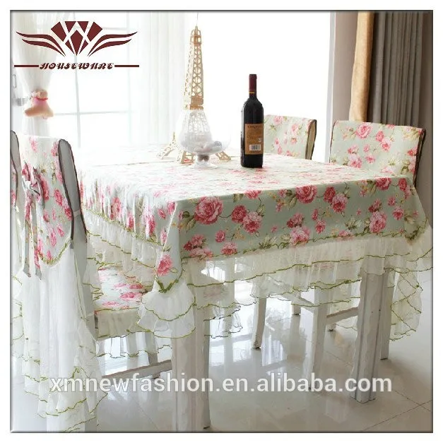 crochet tablecloth, lace embossed tablecloth, machine embroidery tablecloth