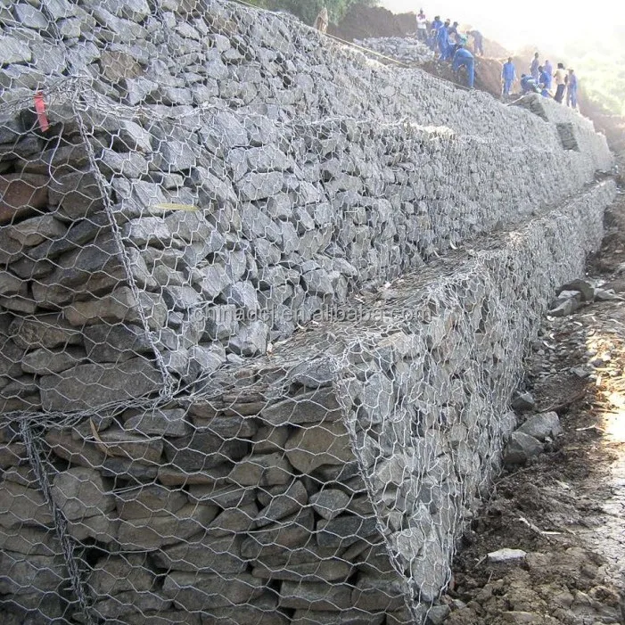 hexagonal woven steel wire mesh gabion/Maccaferri gabions
