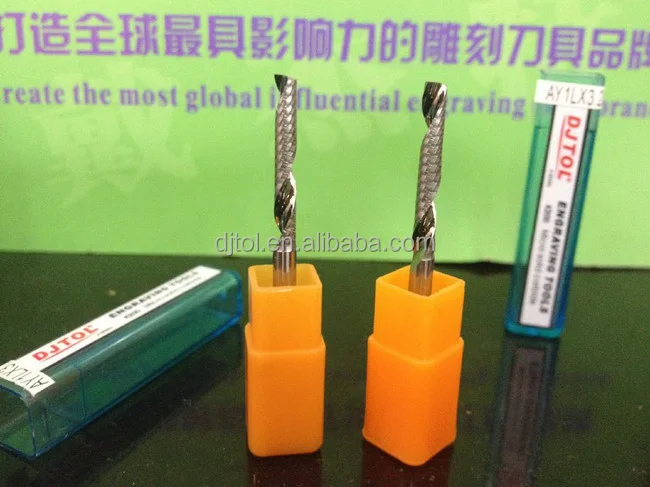 
one flute spiral bits for acrylic(A series) cnc cutter bits 