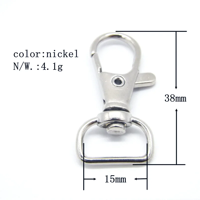 YIWANG Metal All Sizes Snap Lobster Hook For Dog Leads Leather Belt