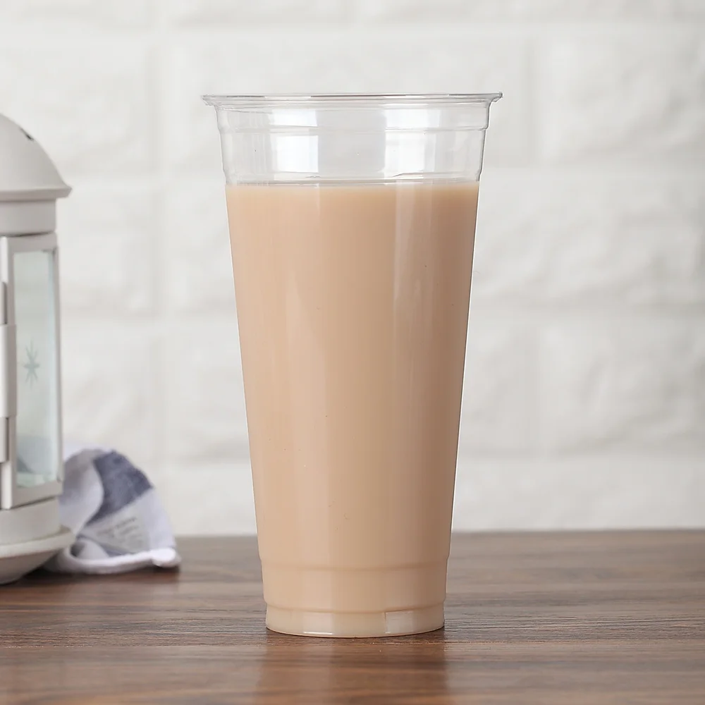 ZFCUP 20 oz Sturdy Transparent Plastic Cup Disposable Plastic Juice eco friendly Cold Cup - 1000/Case