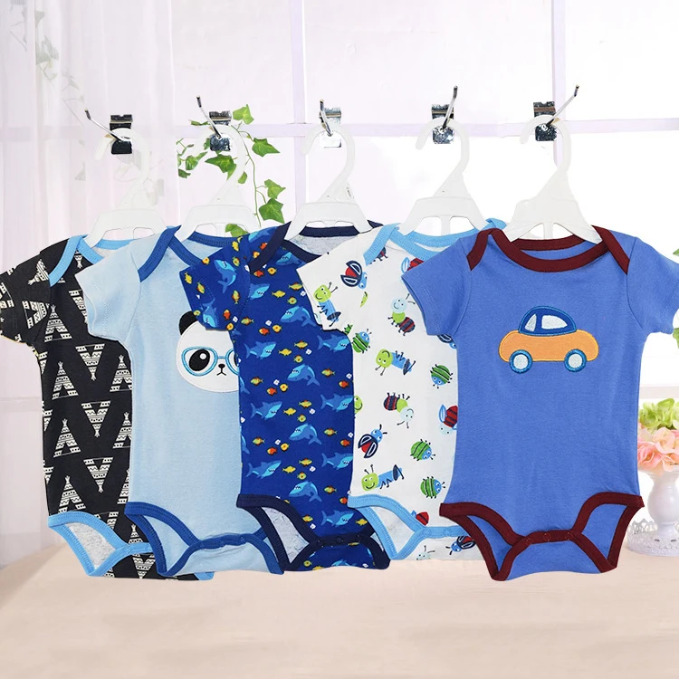 Одежда для маленьких мальчиков и девочек 3 м 6 м 9 м 12 м 18 м 5 упак. shortsleeves оригинальные трико