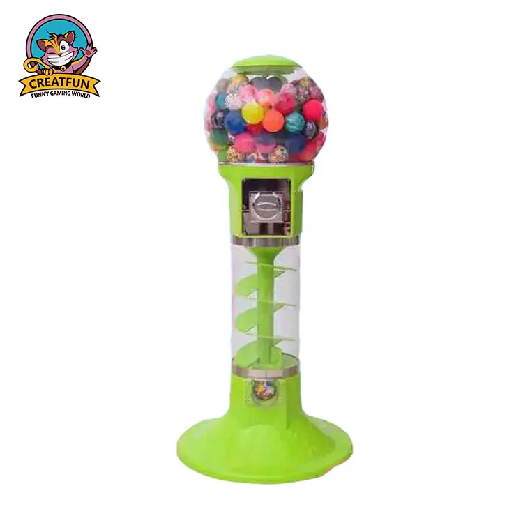 New new prize game coin gumball bouncing machine candy dispenser bounce ball sprial gum capsule vending machines