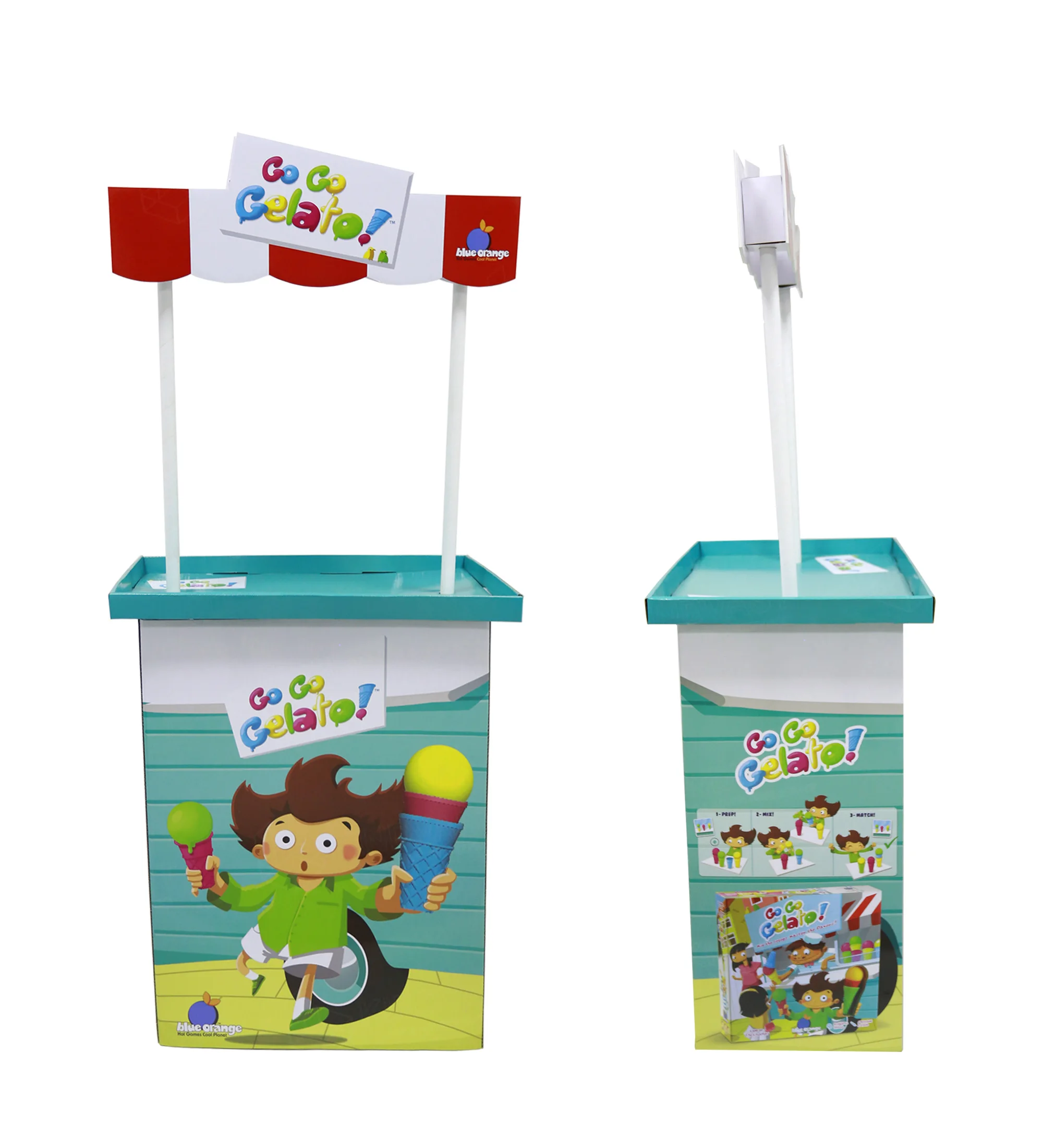 Pop up Promotion Counter Table Flexible cardboard table Display Kiosk stand table