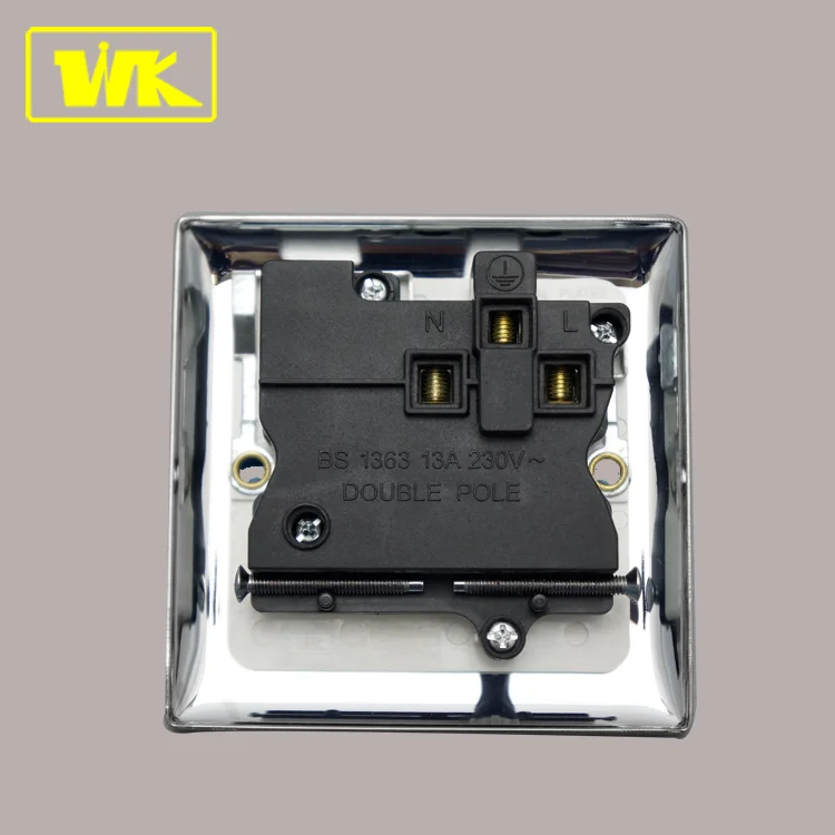 Матовый хром, 1 комплект, 13 а, переключатель, британский стандарт