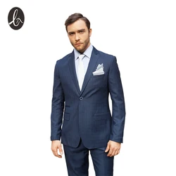Order Italian new style custom notch lapel royal blue suit