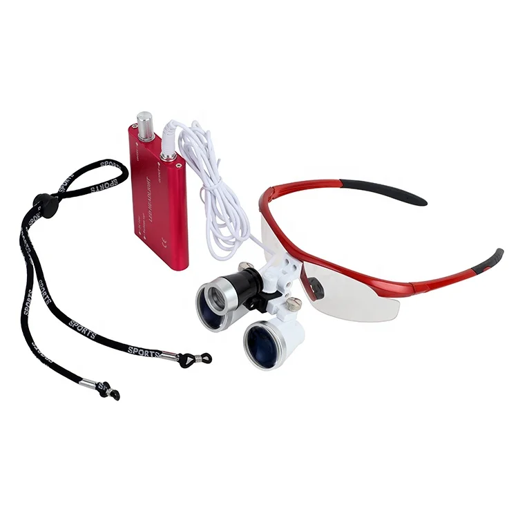 2.5X 3.5X медицинские хирургические бинокулярные лупы увеличительное очки с светодиодные фары