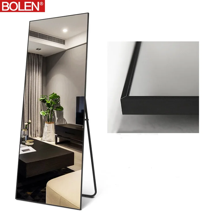 Anti-explosion Aluminum-framed Dressing Room Mirror for Standing 5mm Silver Mirror Glass Aluminum Alloy Framed