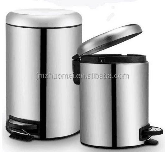 
Waste bin, indoor foot pedal waste bin garbage bin, metal trash can 