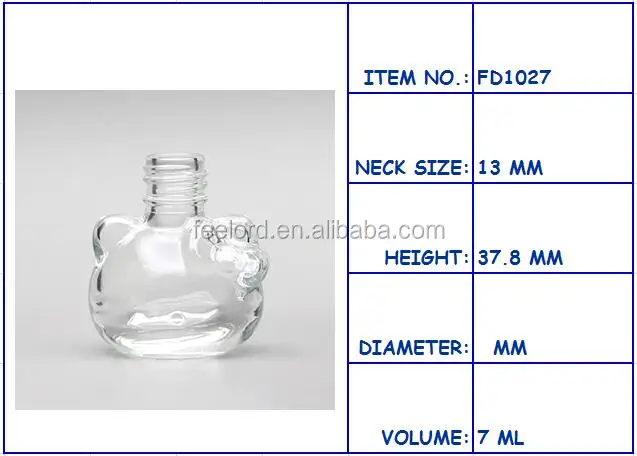 7ml empty clear nail polish bottle FD1027 custom nail polish bottle design gel nail polish packaging bottle