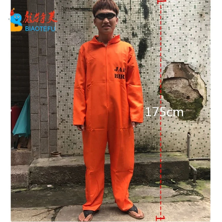 halloween adult man orange prison jumpsuit costumes